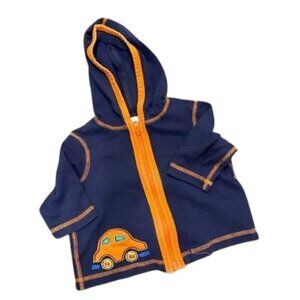 Hanna Andersson Blue Toddler Jacket‎ with Car SIZE 60 (3-6 months)